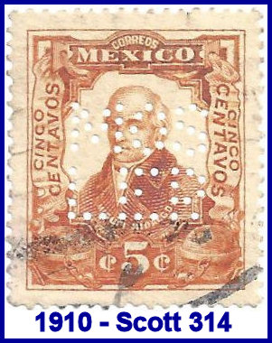 Mosler Safe Co. 1910 perfin